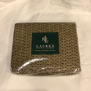 Vintage Ralph Lauren Charleston Wicker Queen Extra Deep Fitted Sheet